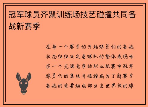 冠军球员齐聚训练场技艺碰撞共同备战新赛季